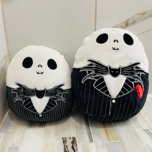 Squishmallows Jack Skellington, 8 Inch and 6 inch duo - Picture 1 of 15